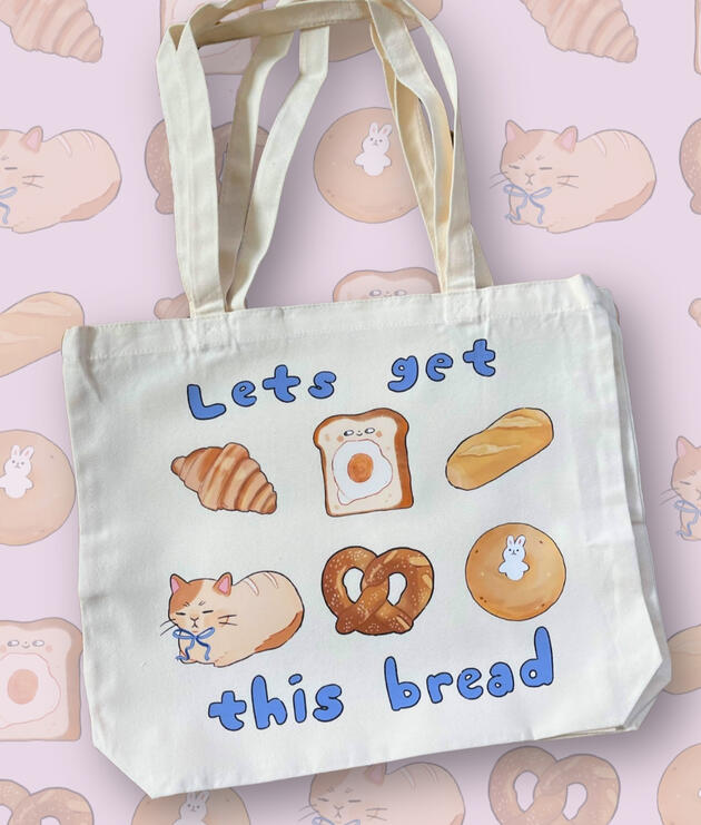 lets get this bread tote lets get this bread tote